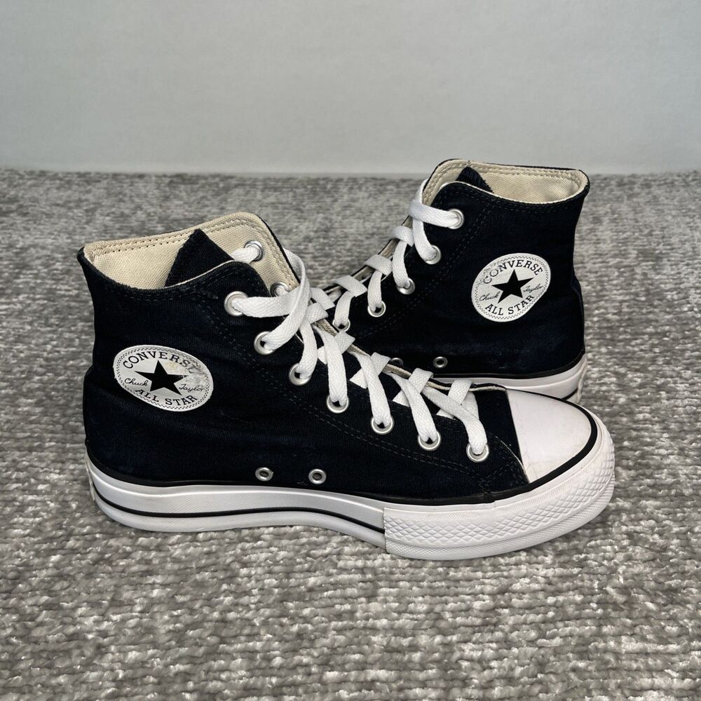 Converse Chuck Taylor All Star Lift Platform High Top Black Unisex Sz 9 {560845F